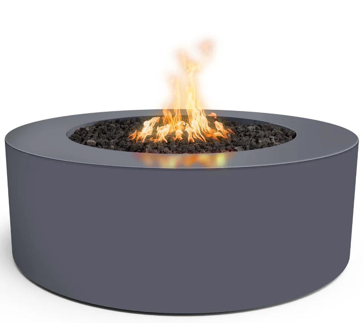 Unity Powder Coated Fire Pit by Outdoor Plus - Round fire pit with powder coated finish in various colors, perfect for backyard gatherings and socializing.