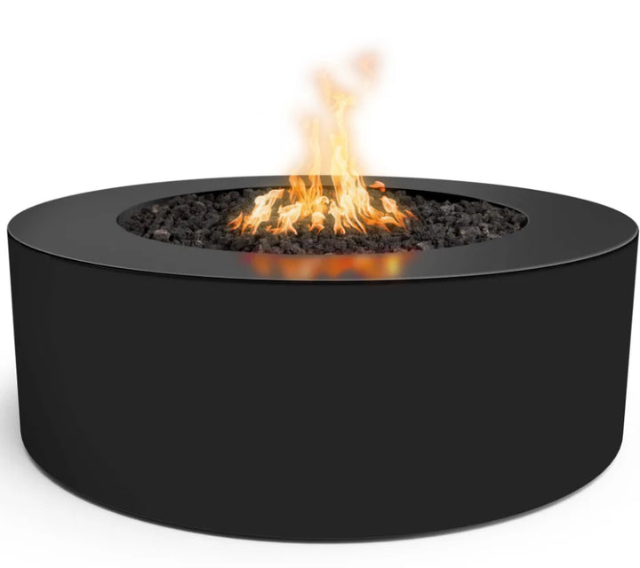 Unity Powder Coated Fire Pit by Outdoor Plus, a handcrafted round fire pit with powder-coated finish available in various colors.