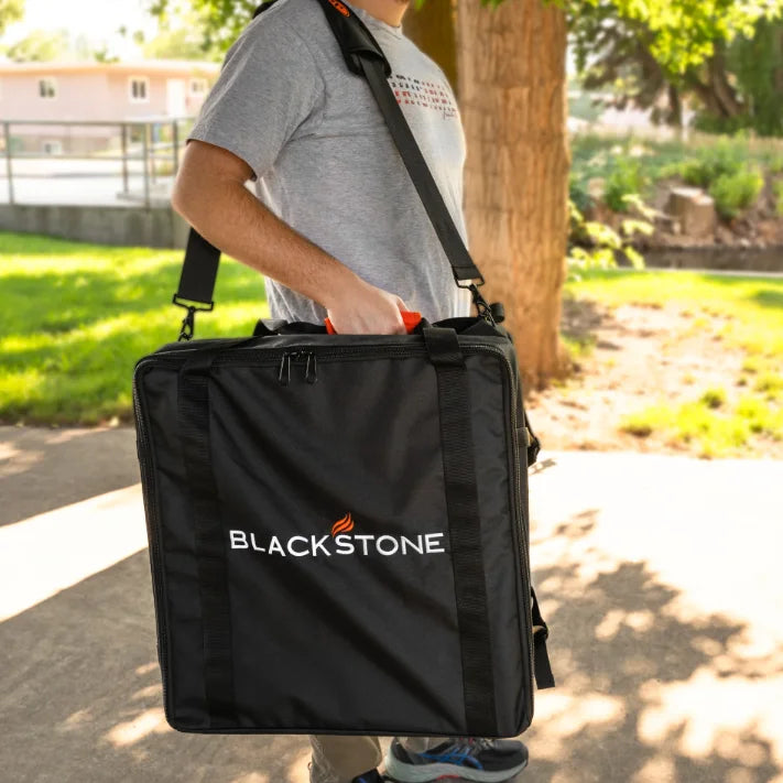 Blackstone Original 17" Griddle Carry Bag - Heavy-duty, weather-resistant bag designed for convenient portability and rugged protection of 17” tabletop griddles, including models with hard cover or hood.