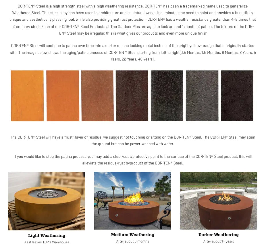 The Sol Fire Sculpture - The Outdoor Plus features a sleek, vertical Corten steel design with open panels, allowing warm light to radiate through slats around a bright flame, creating a modern and inviting centerpiece for outdoor spaces.