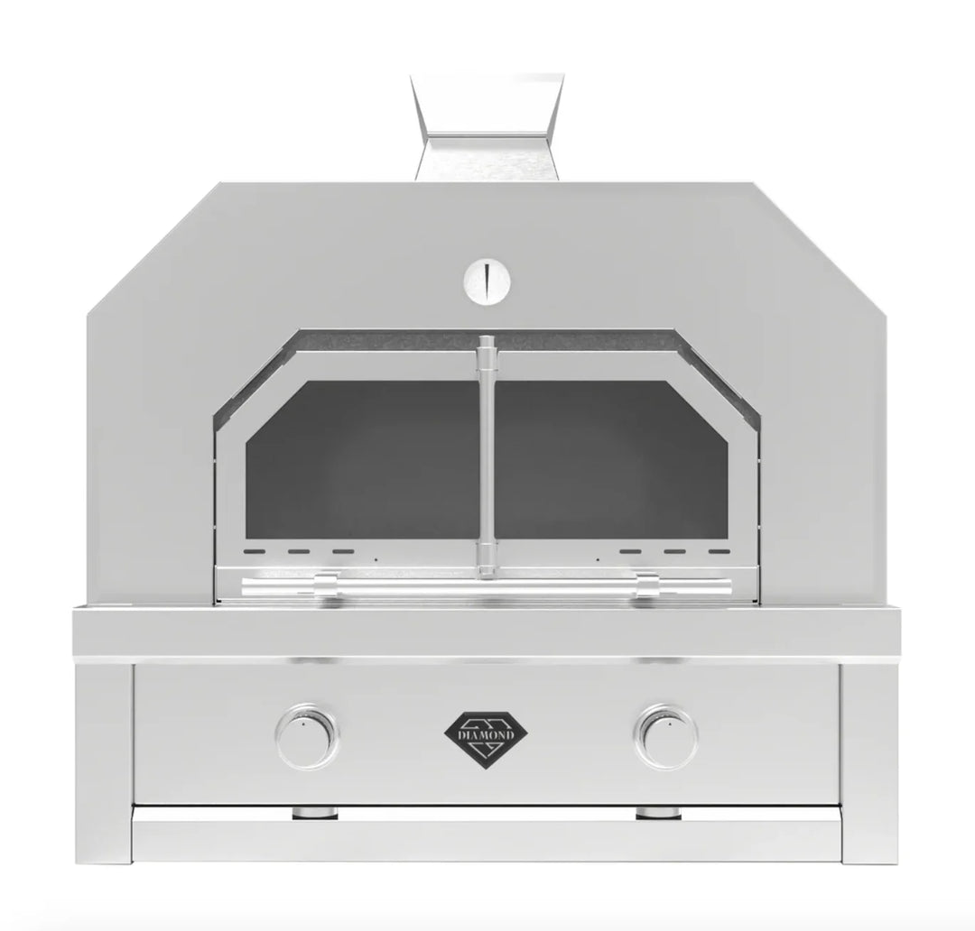 Videl USA Premium Outdoor Pizza Oven with detachable hood, spacious cooking surface, and even heat distribution for gourmet pizzas and outdoor meals in your backyard.