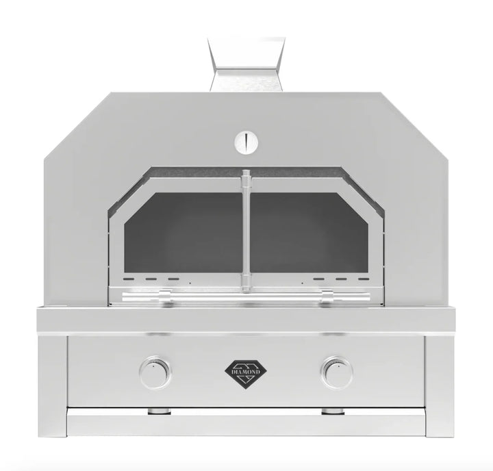 Videl USA Premium Outdoor Pizza Oven with detachable hood, spacious cooking surface, and even heat distribution for gourmet pizzas and outdoor meals in your backyard.