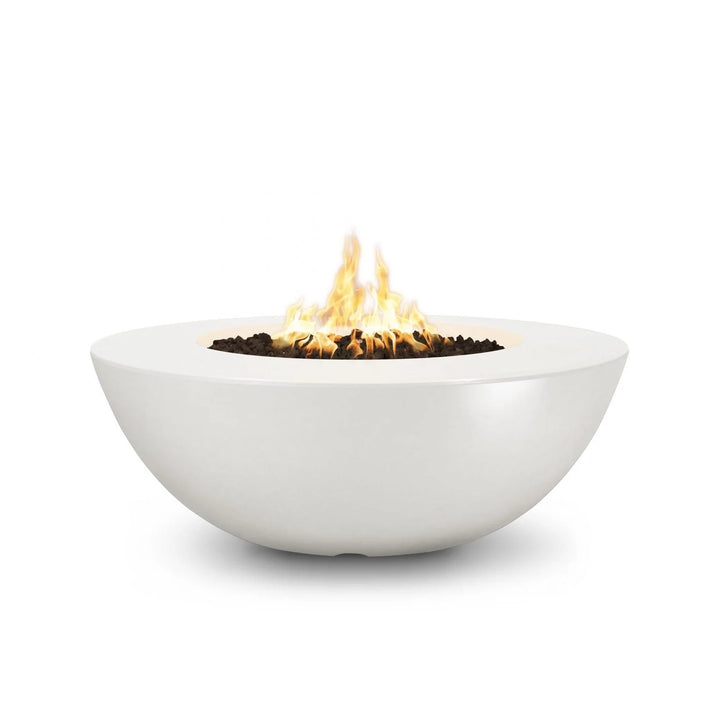 Sedona Fire Bowl by Outdoor Plus, 48" or 60" diameter, round, handmade, stainless steel fire bowl with various color options and ignition types.