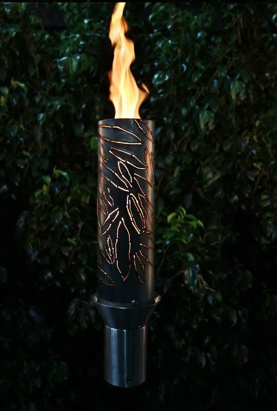 Tropical Fire Torch with high BTU output and 304 stainless steel construction, perfect for outdoor use with needle valve control.