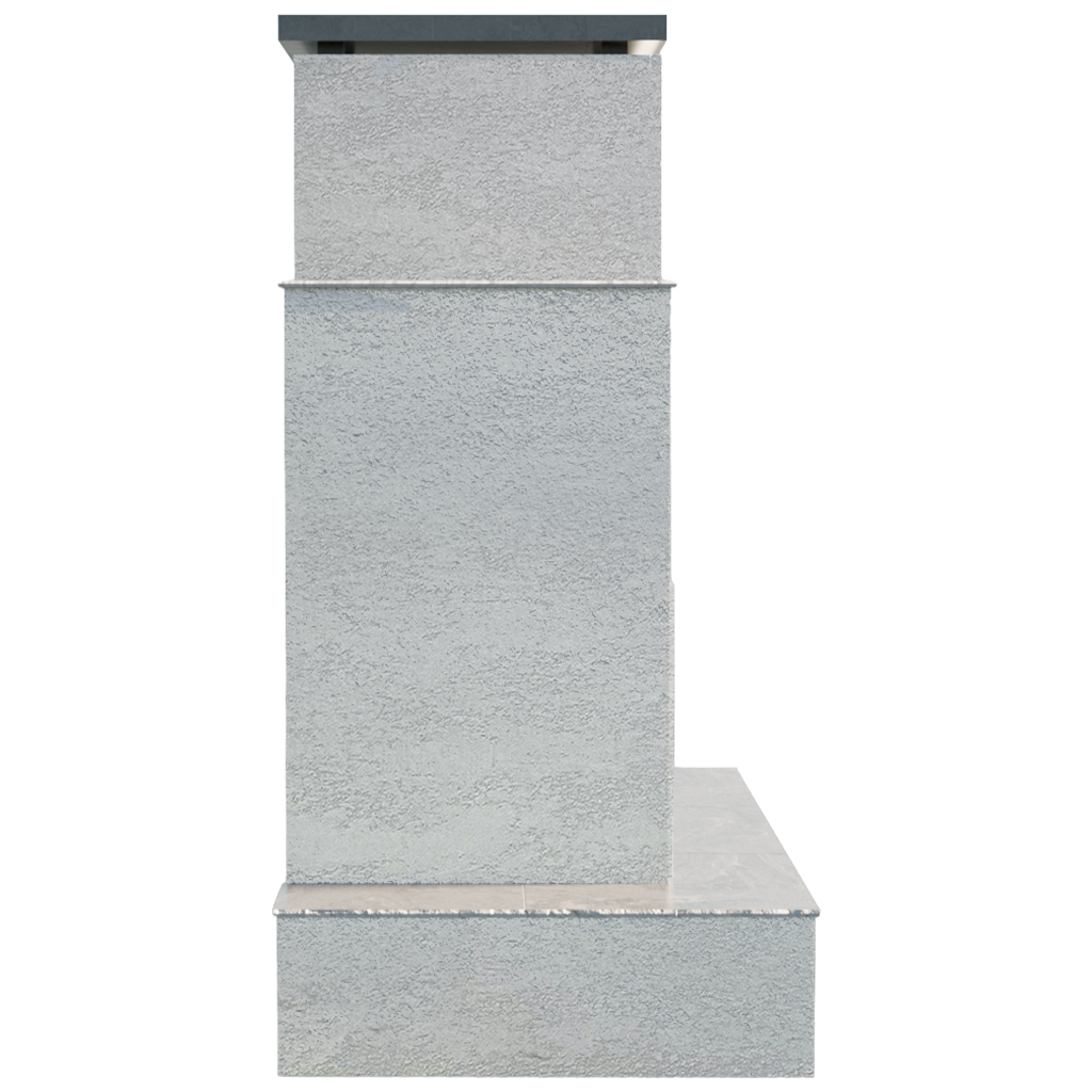 Cal Flame "Tahiti" Outdoor Gas Fireplace w/ Wrap-around Mantel