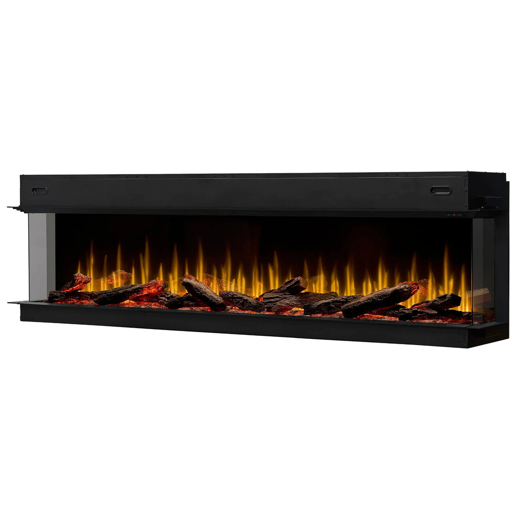 Dimplex Ignite Ultra Linear Electric Fireplace in sleek modern design with realistic flames, inner glow logs, and customizable ambiance options
