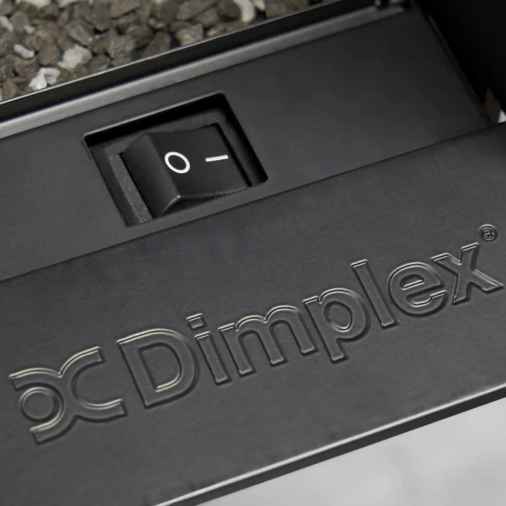 Dimplex Ignite Ultra 50"-100" Linear Electric Fireplace features Flex-Flame Technology with Dynamic-Fire and Multi-Fire effects, inner glow logs, multi-color flame blending, and authentic crackling fire sounds.