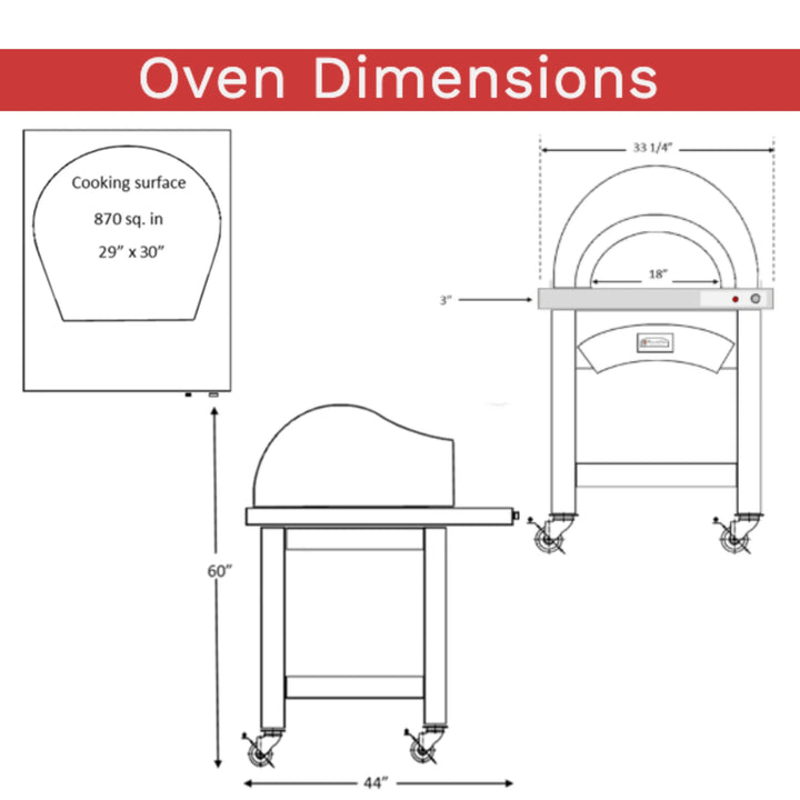 HPC Fire Forno Series Pizza Oven - Handcrafted hybrid oven for outdoor cooking, featuring glass mosaic tiles, stainless steel hearth, and electronic ignition.