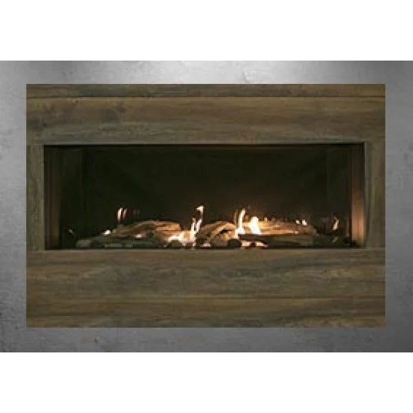 Sierra Flame Vienna Natural Gas Direct Vent Linear Gas Fireplace featuring sleek design, double glass, and screen-free viewing area in 40", 50", or 60" sizes, perfect for contemporary living spaces.