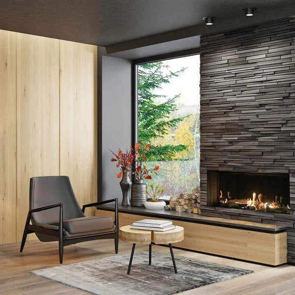Sierra Flame Vienna Natural Gas Direct Vent Linear Gas Fireplace with sleek, modern design, double glass & screen-free, and easy installation, available in 40", 50", and 60" sizes.