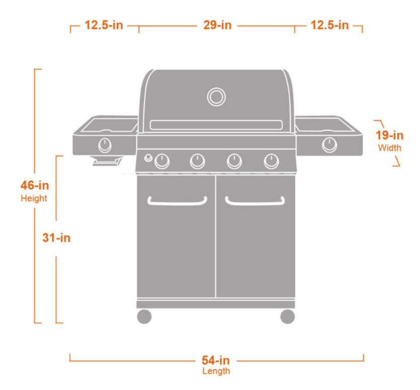 Monument Grills "24367" 4-Burner Stainless Steel Gas Grill - Classic Series