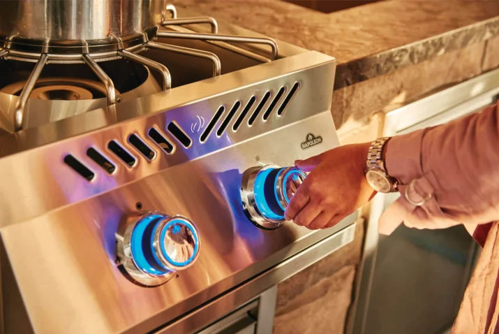 Napoleon Built-in 700 Series Power Burner - High-performance, two-stage burner delivering 60,000 BTUs for precision heat control and versatile outdoor cooking.