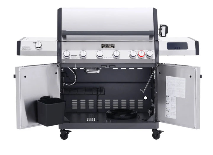 Monument Grills Eminence Series E605 Gas Grill - High-Performance Infrared Rear & Side Burners, Full Blaze Zone Cooking System, 640+ sq. in. Cooking Surface, 89,000 BTUs Total Output.