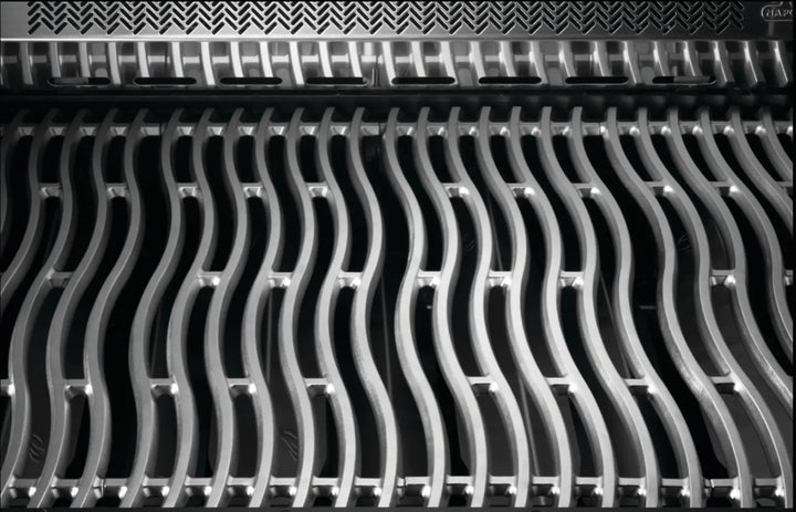 Napoleon Phantom Prestige 500 Series RSIB Gas Grill featuring sleek matte black finish, cast stainless steel cooking grids, Wi-Fi and Bluetooth connectivity, and advanced smart technology for effortless grilling and elevated style.