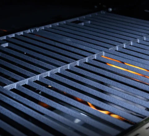 Monument Grills "M200S" Red Gas Grill - Mesa Series, bold red powder-coated propane grill with 2 burners, delivering 30,000 BTUs for even heat and modern outdoor style.
