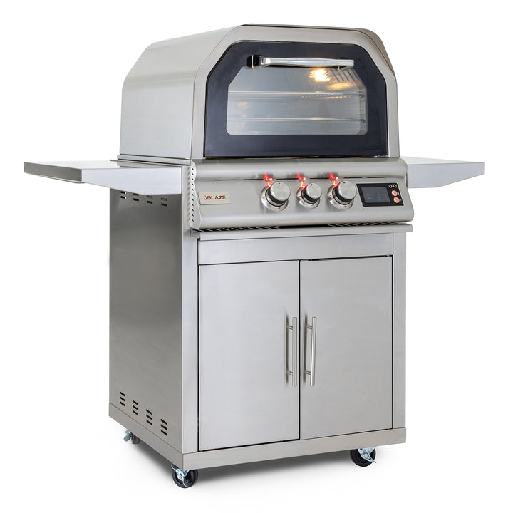 Blaze 26-Inch Built-in Pizza Oven with Cart