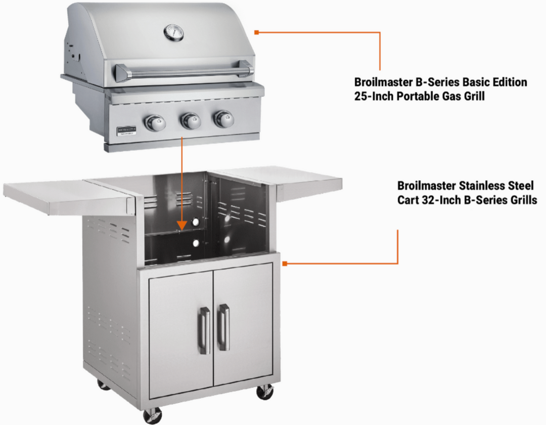Broilmaster B-Series 25" Stainless Steel Portable Gas Grill