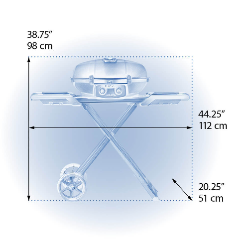 Napoleon TravelQ™ 285X Portable Propane Gas Grill - Blue/Red