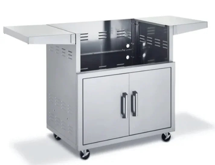 Broilmaster B-Series 32-inch Portable Gas Griddle features heavy-duty 304 stainless steel construction, two powerful U-burners delivering 36,000 BTUs for even heat distribution across its spacious 462 sq. in. cooking surface.