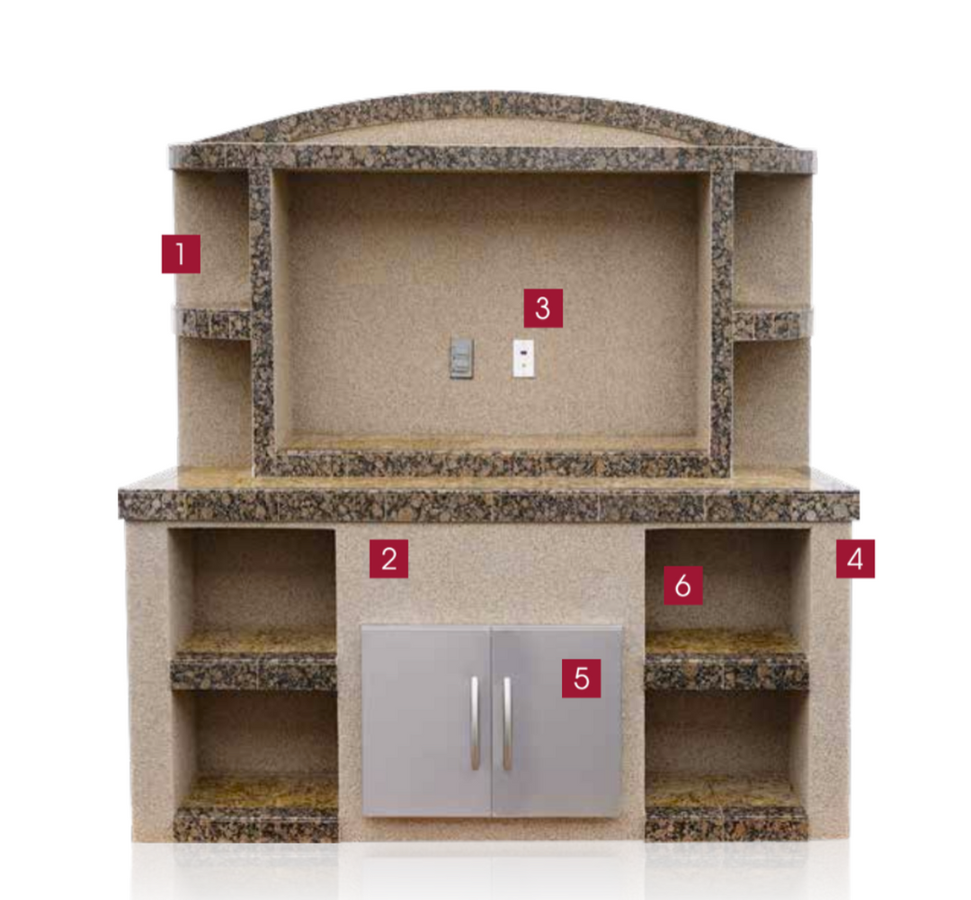 Cal Flame Crystal Outdoor Entertainment Center