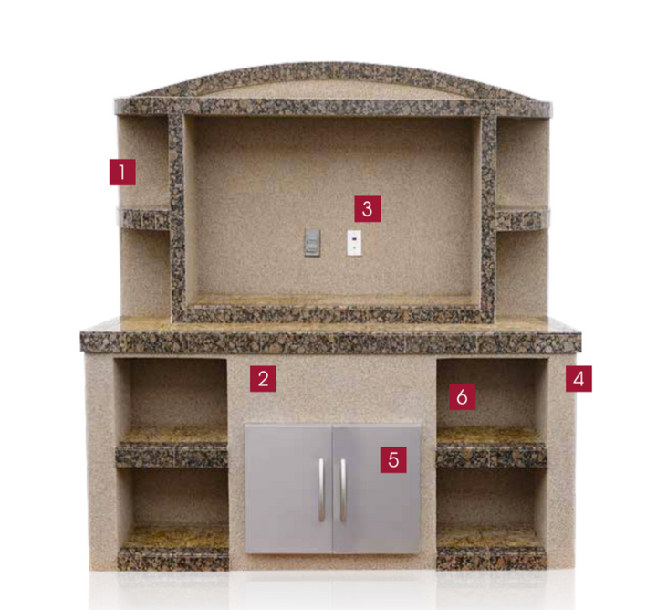 Cal Flame Crystal Outdoor Entertainment Center