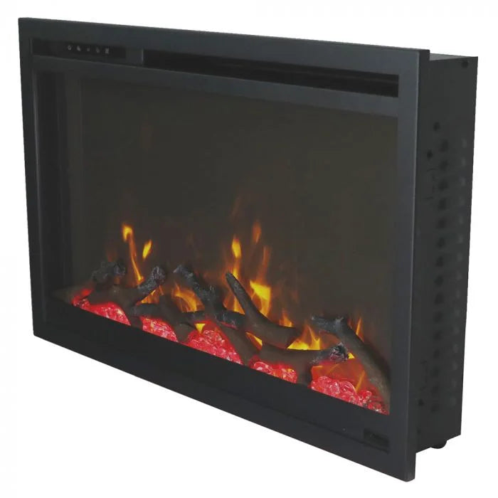 Remii Classic Slim Electric Fireplace - Sleek, modern design with 5000 BTU's, realistic flames in 11 multi-color uplighting styles, WiFi controls and remote app for total control.