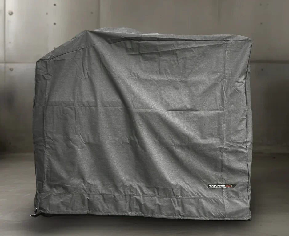 Tagwood BBQ06SS Cover - Custom-fit COVE06 cover made from durable 500D gray fabric with TPU laminate for all-weather protection, featuring velvet liner and integrated vent windows for breathability.