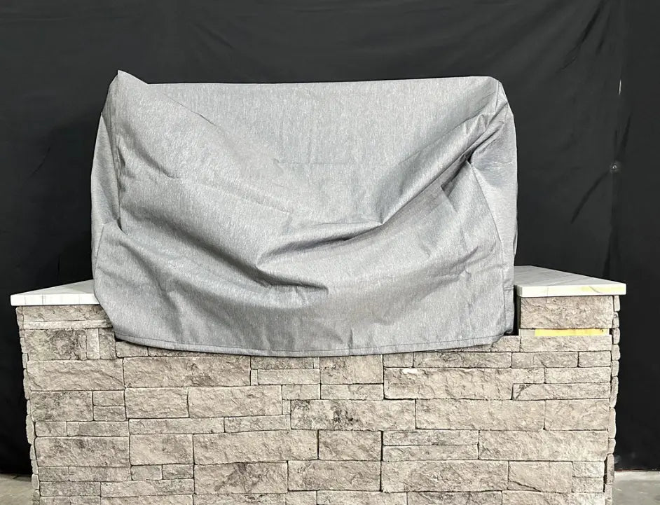 Tagwood BBQ Cover for Tagwood BBQ25SS and BBQ09SS Grills: Custom-fit, heavy-duty cover with 500D gray fabric, TPU laminate, and velvet liner for all-weather protection.