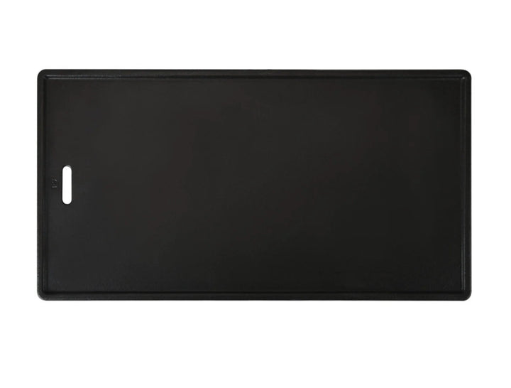 Monument Grills Cast Iron Cooking Plate: Heavy-duty porcelain-coated cast iron construction for superior heat retention and even cooking results.