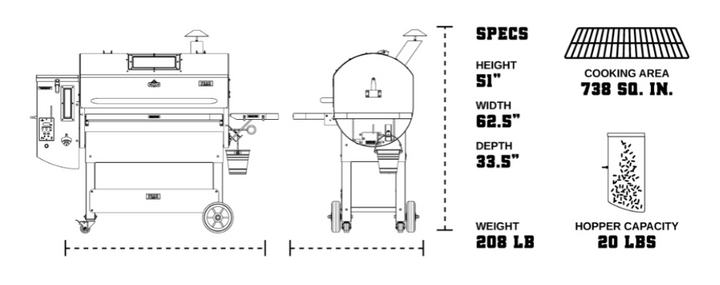 "PEAK" PRIME 2.0 WiFi Smart Pellet Grill - Green Mountain Grills
