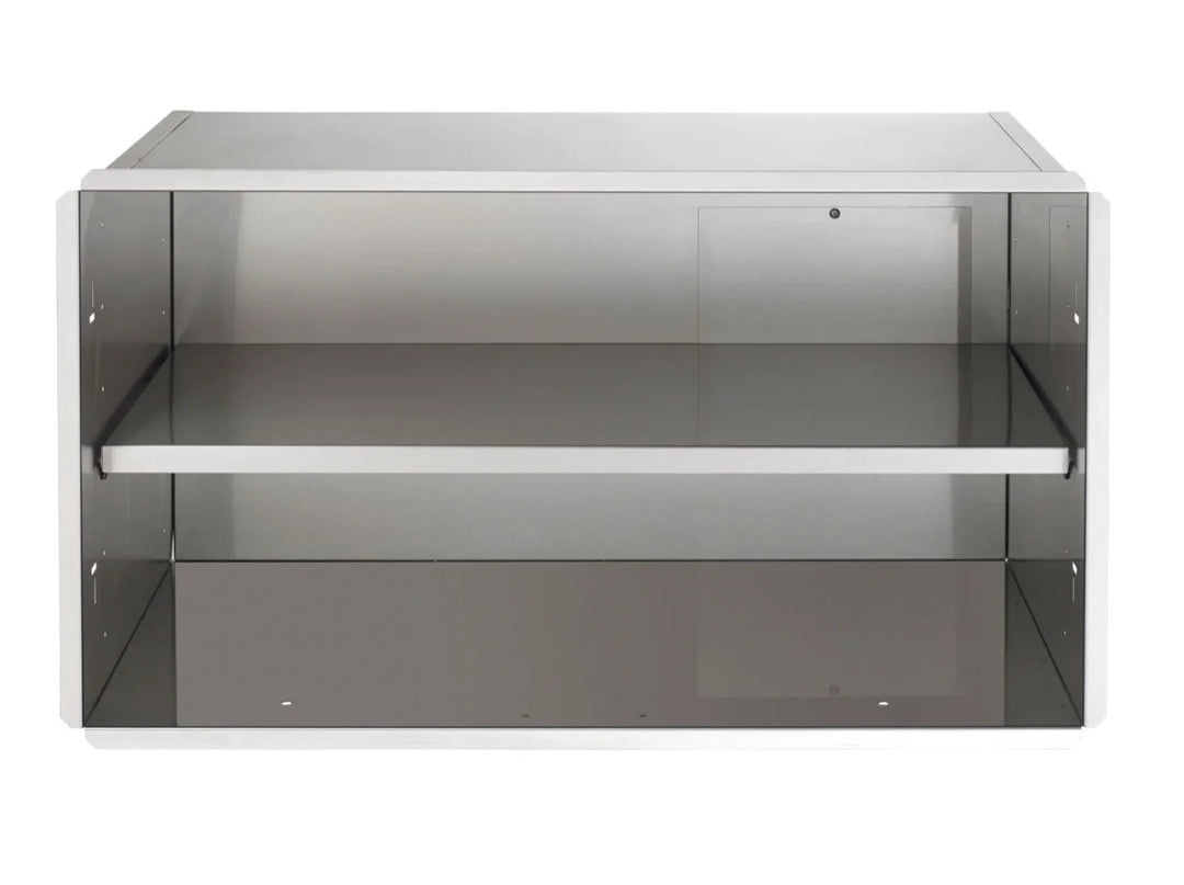 Vintage Grills 36" Stainless Steel Enclosure with removable service panels and double-lined 18-gauge 304 stainless steel construction for durability and easy maintenance access.