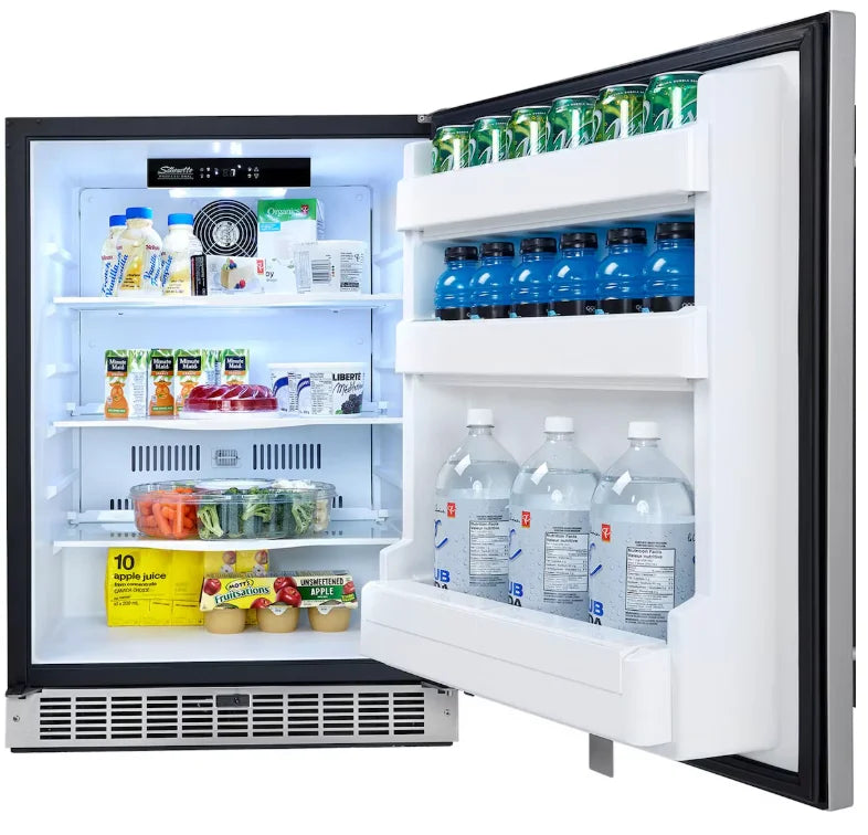 Napoleon Premium Outdoor Stainless Steel Fridge – 304 Grade, crafted from durable 304-grade stainless steel, ideal for harsh weather outdoor kitchens with precise temperature control and customizable storage.
