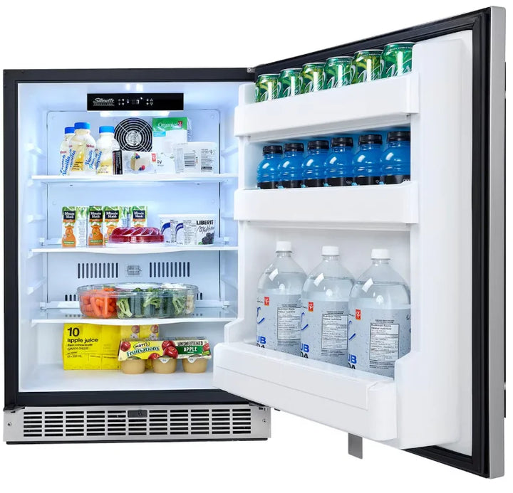 Napoleon Premium Outdoor Stainless Steel Fridge – 304 Grade, crafted from durable 304-grade stainless steel, ideal for harsh weather outdoor kitchens with precise temperature control and customizable storage.
