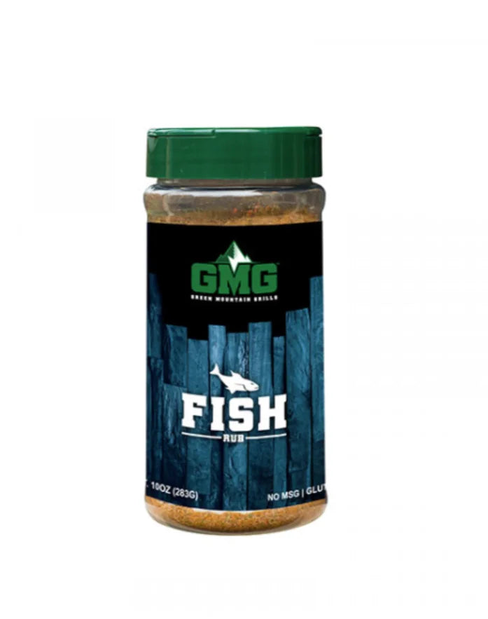 Green Mountain Grills Fish Dry Rub adds exotic flavor accents with lemongrass, cilantro, and citrus peels to enhance natural seafood taste.