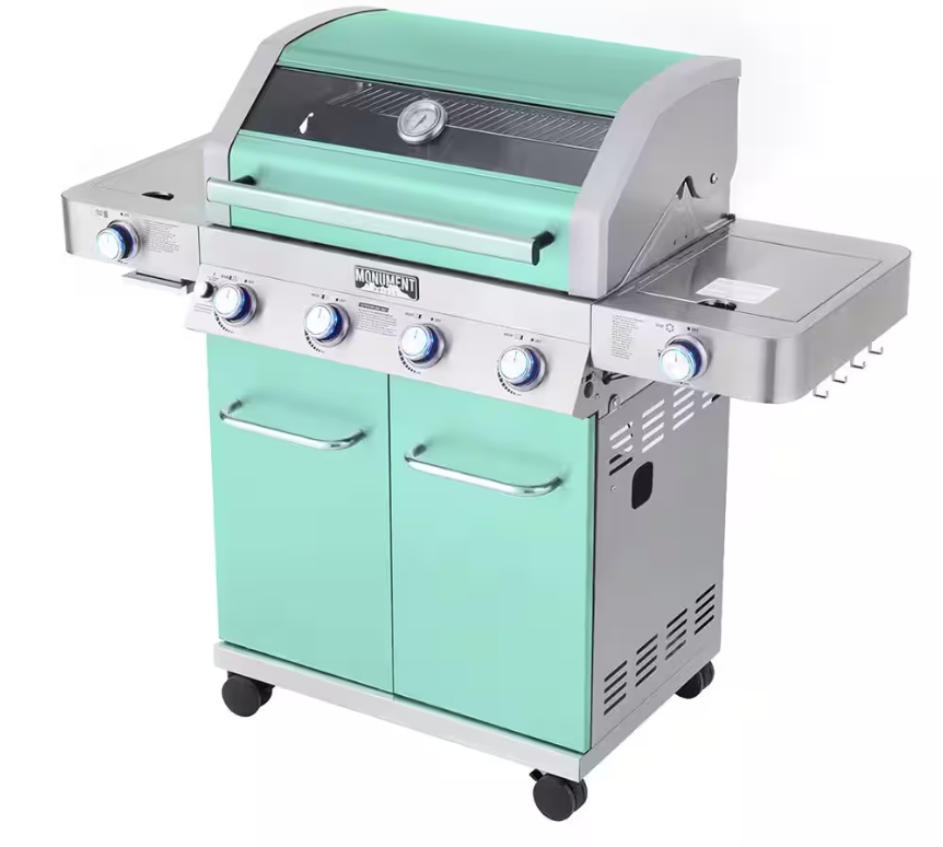 Monument Grills Green 4-Burner Gas Grill - Classic Series