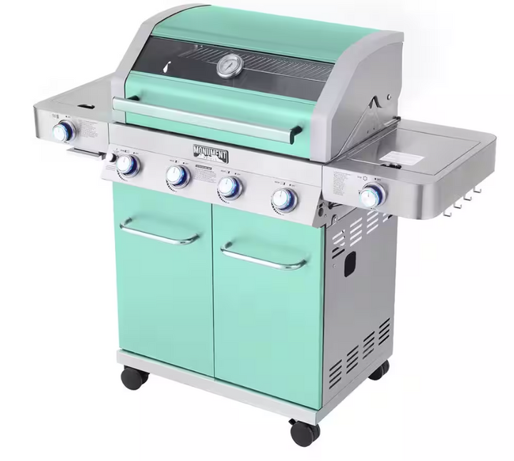 Monument Grills Green 4-Burner Gas Grill - Classic Series
