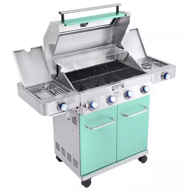 Monument Grills Green 4-Burner Gas Grill - Classic Series