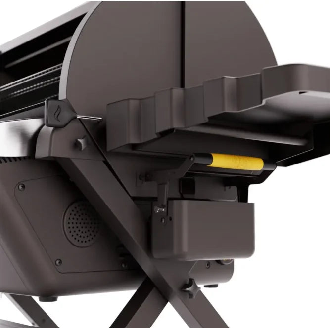 Halo Prime1100 Outdoor Pellet Grill with rechargeable battery power for portable large-scale cooking, featuring 1,129 sq in total cook area with dual-pellet blending capabilities and direct sear function up to 500°F.