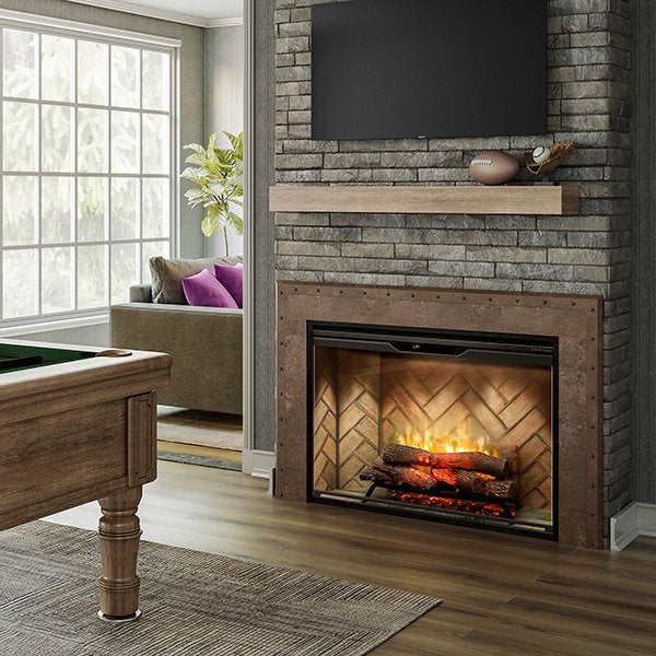 New Dimplex Revillusion 42 inch Built-In Electric Firebox w/ Glass and Plug Kit