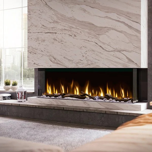 Dimplex IgniteXL Bold 60" Electric Fireplace with realistic flames, multi-media bed, and advanced features like remote control and fan-forced heater for year-round use.