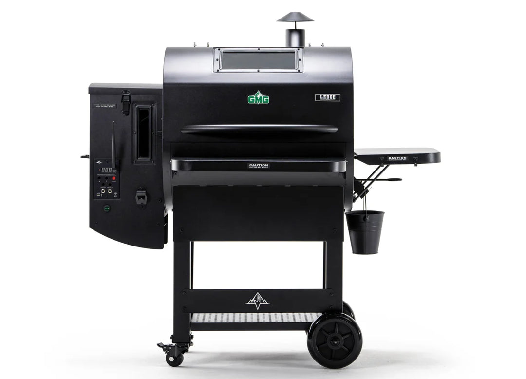 The Ledge PRIME 2.0 WiFi Smart Pellet Grill by Green Mountain Grills features a mid-sized cooking area, 12-volt direct power, and innovative hybrid chamber design for even heat circulation and smoke distribution.