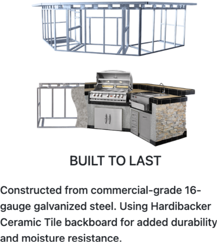 Cal Flame Platinum Series "Laguna" BBQ Island