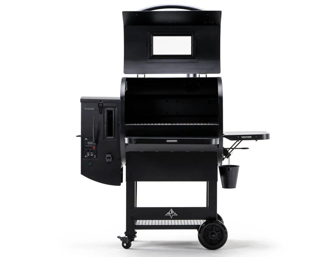 High-performance LEDGE PRIME 2.0 WiFi Smart Pellet Grill in sleek green finish, featuring hybrid chamber design, RACKT technology, and precision digital control for optimal wood-fired flavor.