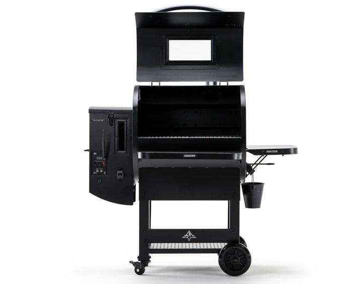 High-performance LEDGE PRIME 2.0 WiFi Smart Pellet Grill in sleek green finish, featuring hybrid chamber design, RACKT technology, and precision digital control for optimal wood-fired flavor.