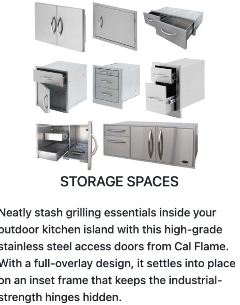 Cal Flame Platinum Series "La Jolla" BBQ Island