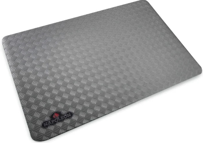 Napoleon Grill Mat for Prestige and PRO 500 Series grills and smaller models - Fire-resistant mat with non-slip grey diamond plate pattern protects decks from grease, oil, sparks, and spills.