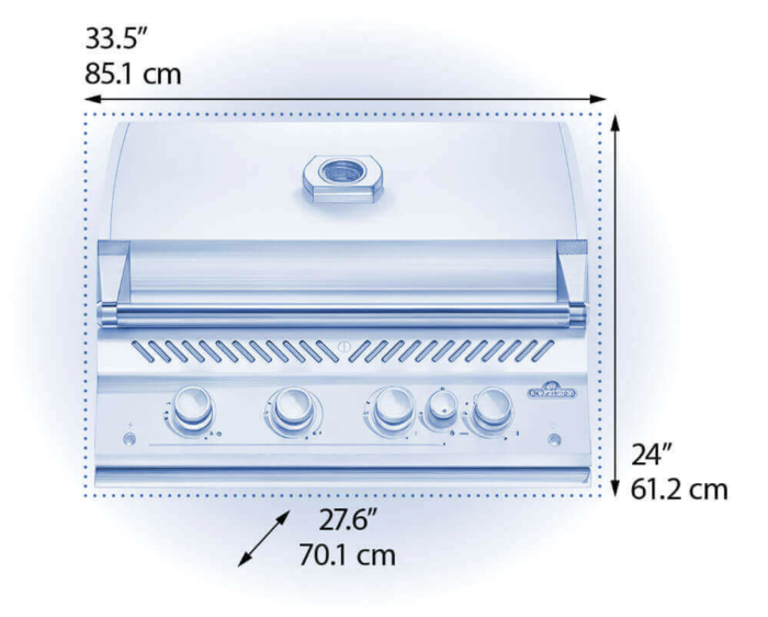 Napoleon Built-In 700 Series 32" Grill with Rear Infrared Burner - Matte/Matt Black