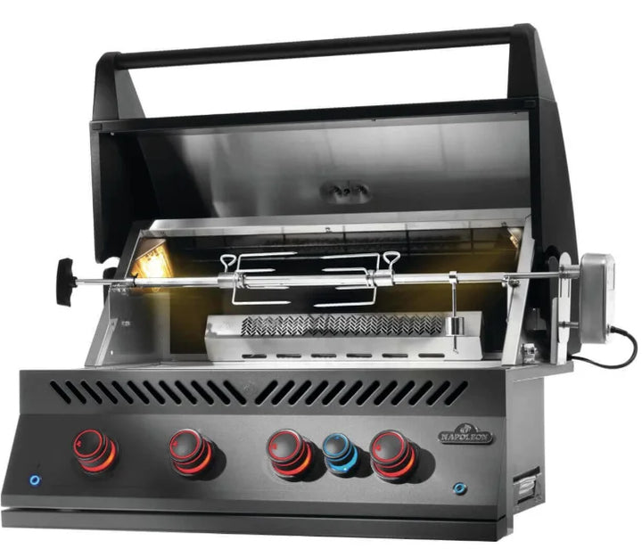Napoleon Built-In 700 Series 32" Grill with Rear Infrared Burner - Matte/Matt Black: A premium gas grill featuring stainless steel construction, 66,000 BTUs, and a large primary cooking surface for effortless backyard gatherings.