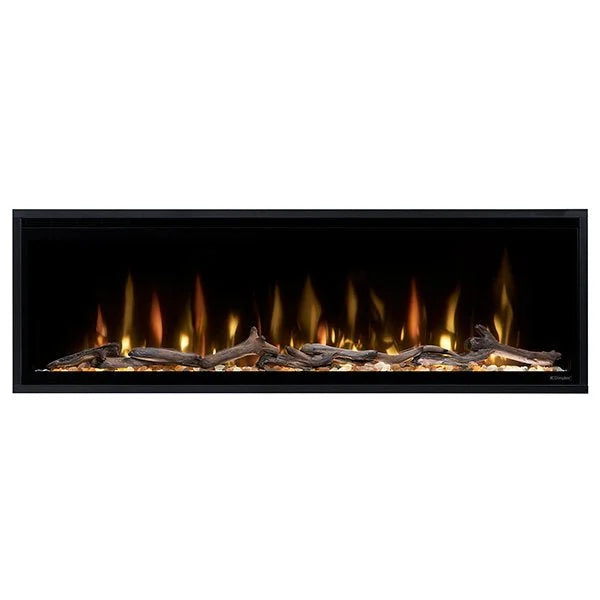 Dimplex Ignite Evolve 50" Built-in Electric Fireplace features frameless glass, dynamic flame visuals, and customizable ambiance for a luxurious focal point in any room.