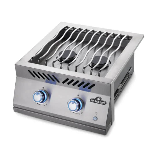 Napoleon Built-In 700 Series Dual Range Top Burner: Premium stainless steel drop-in burner for outdoor kitchens, delivering 30,000 BTUs of heat and seamless installation.